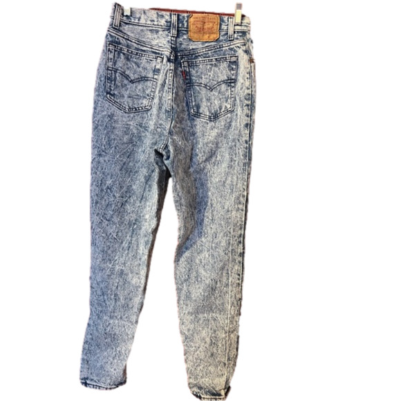 RARE Vintage 80’s High Waist 501 Button Fly Acid Wash Levi’s USA 11 - Picture 2 of 8